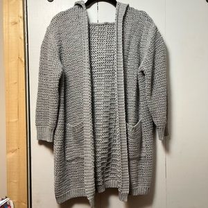 Open weave grey cardigan